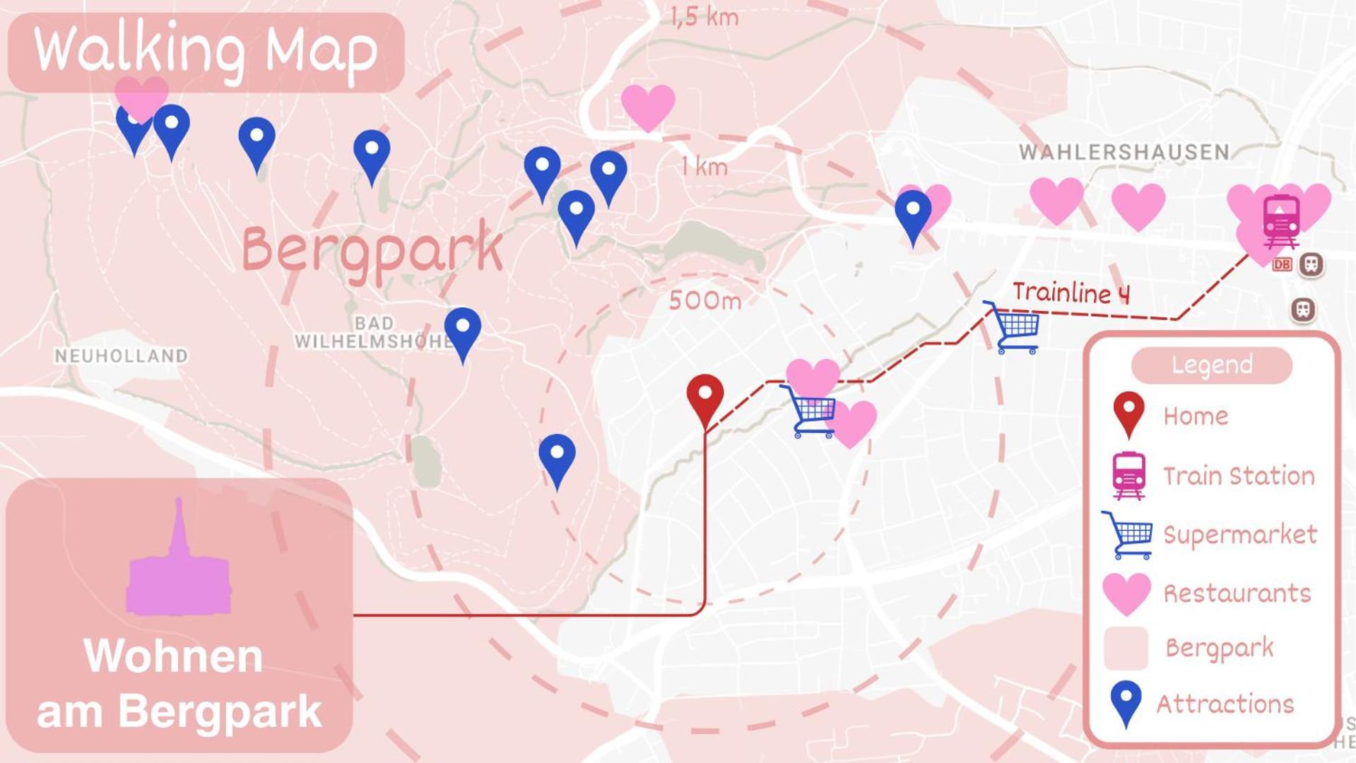 Apartment Mit Balkon Am Bergpark Kassel Eksteriør billede